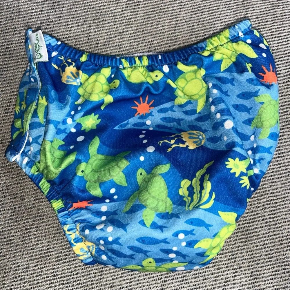 Green Sprouts Blue and Green Turtle Swim Diaper Size 3T